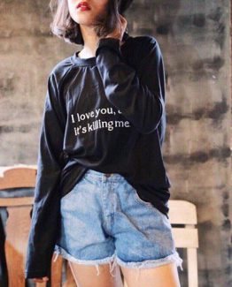 Áo thun đen in chữ - MA_AT_003