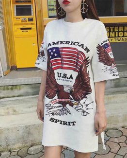 Đầm in USA cá tính - MA_DV_005